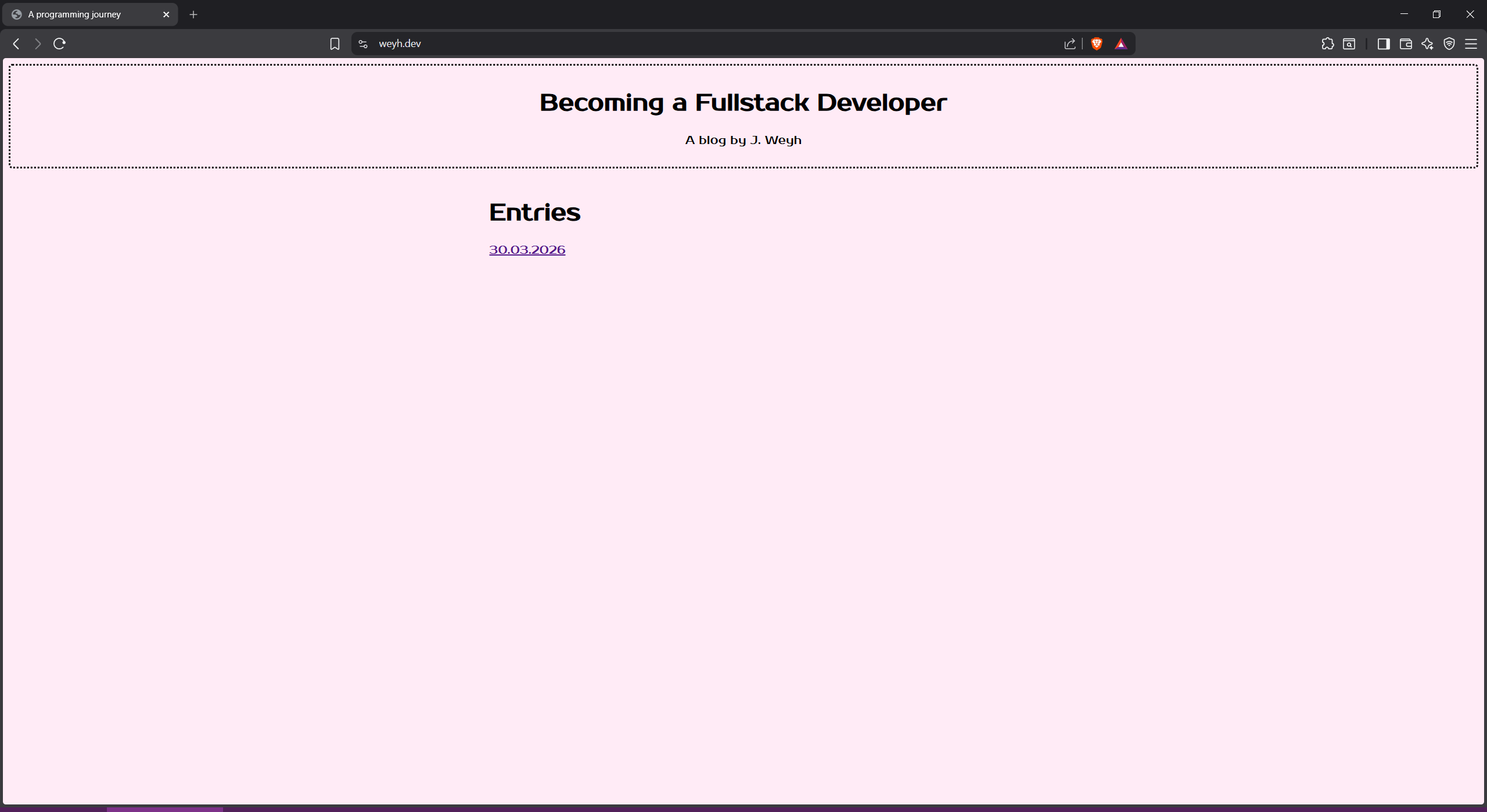 Screenshot Homepage