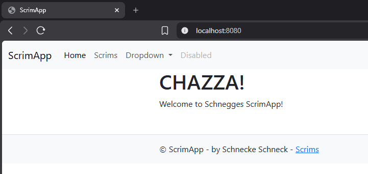 The very first frontend pixels of my ScrimApp